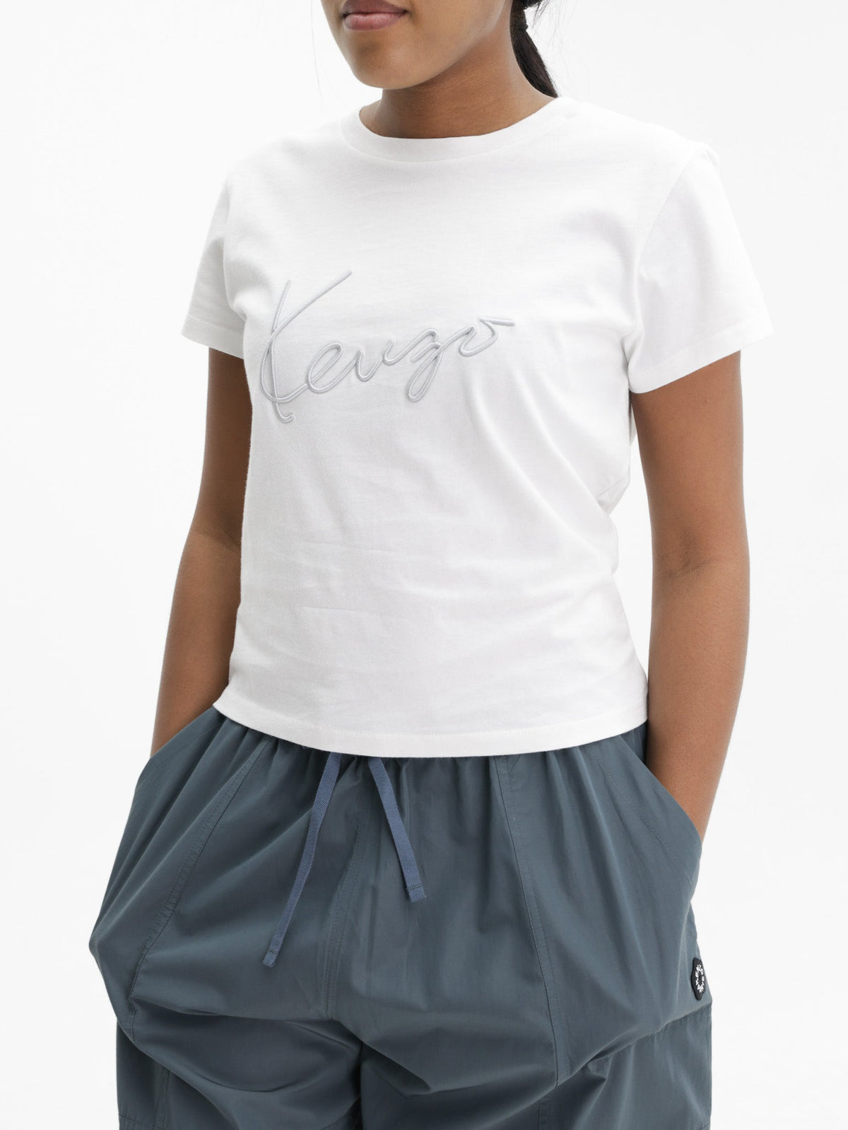 Kenzo T-Shirt Signature Emb Off White