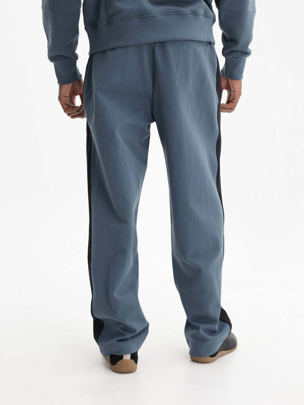 Kenzo Track Pants Black Stripe Blue
