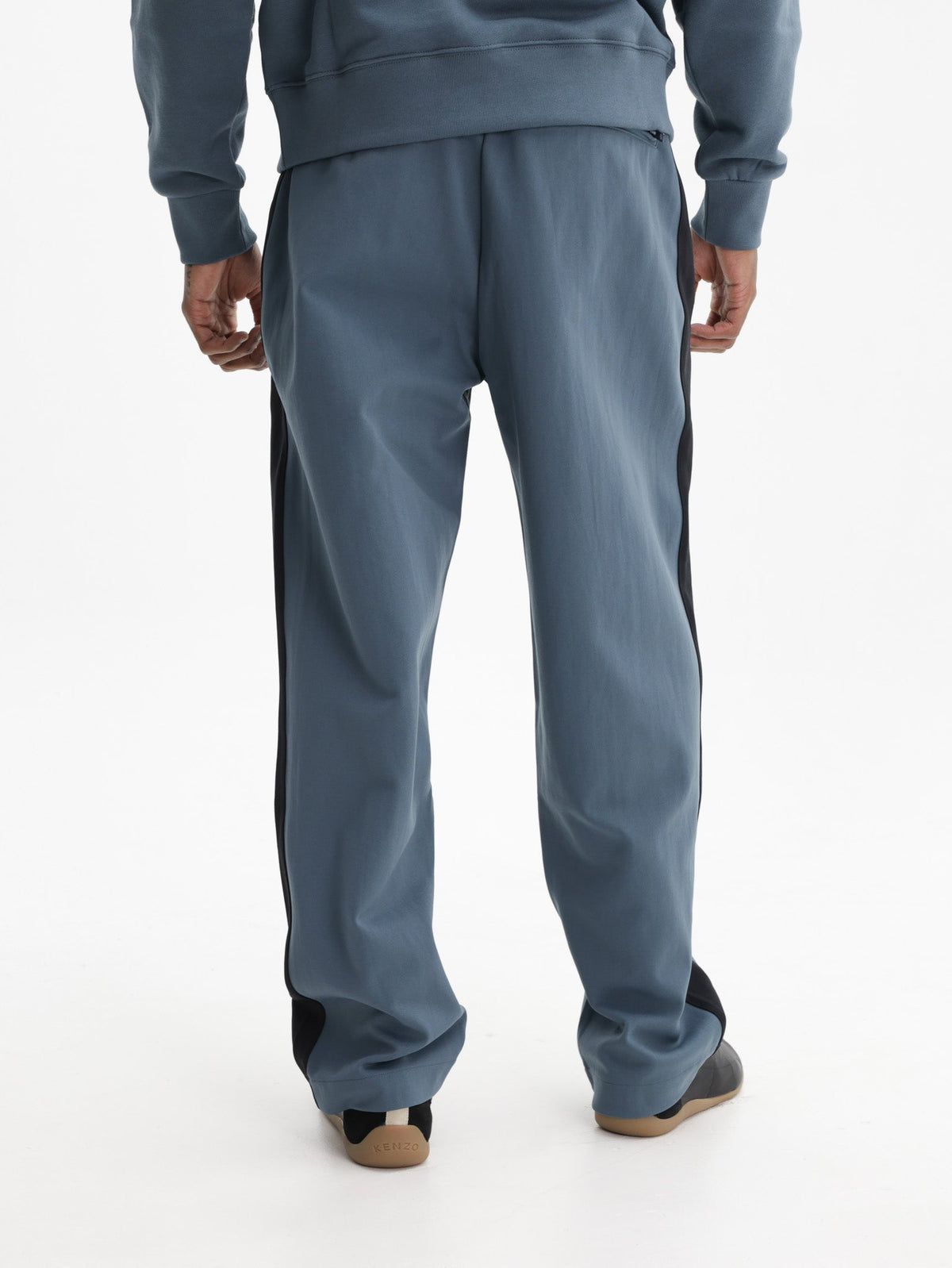 Kenzo Track Pants Black Stripe Blue