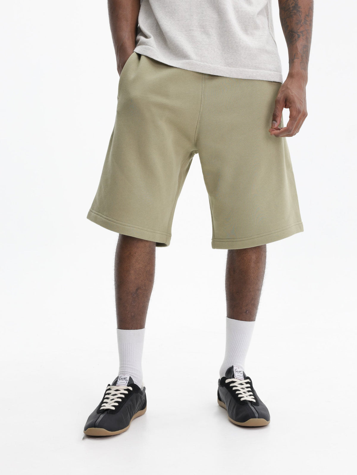 Kenzo Shorts Signature In Cotton Khaki