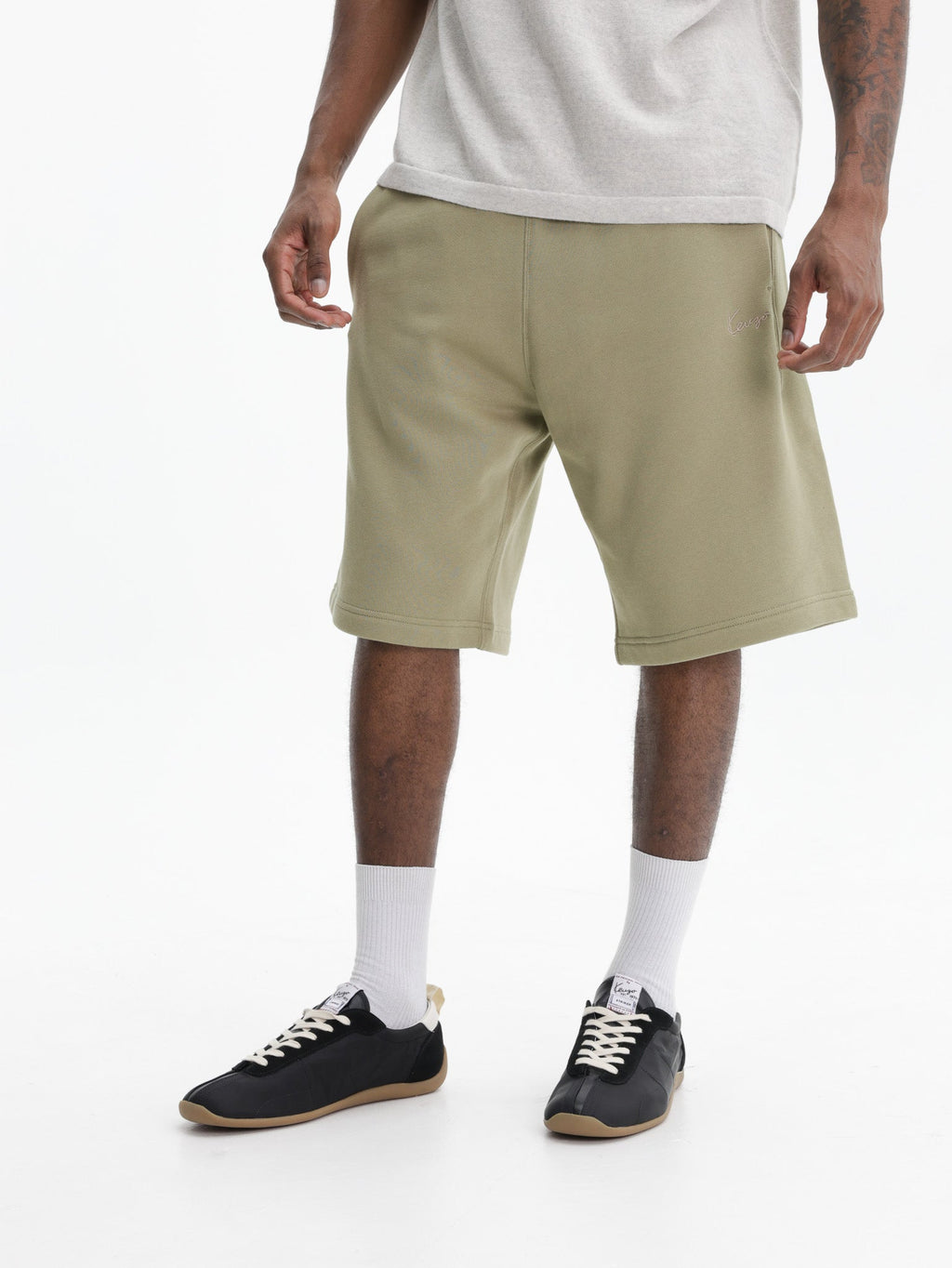 Kenzo Shorts Signature In Cotton Khaki