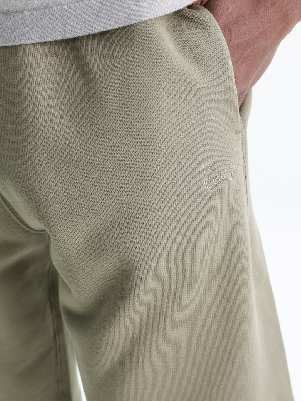 Kenzo Shorts Signature In Cotton Khaki