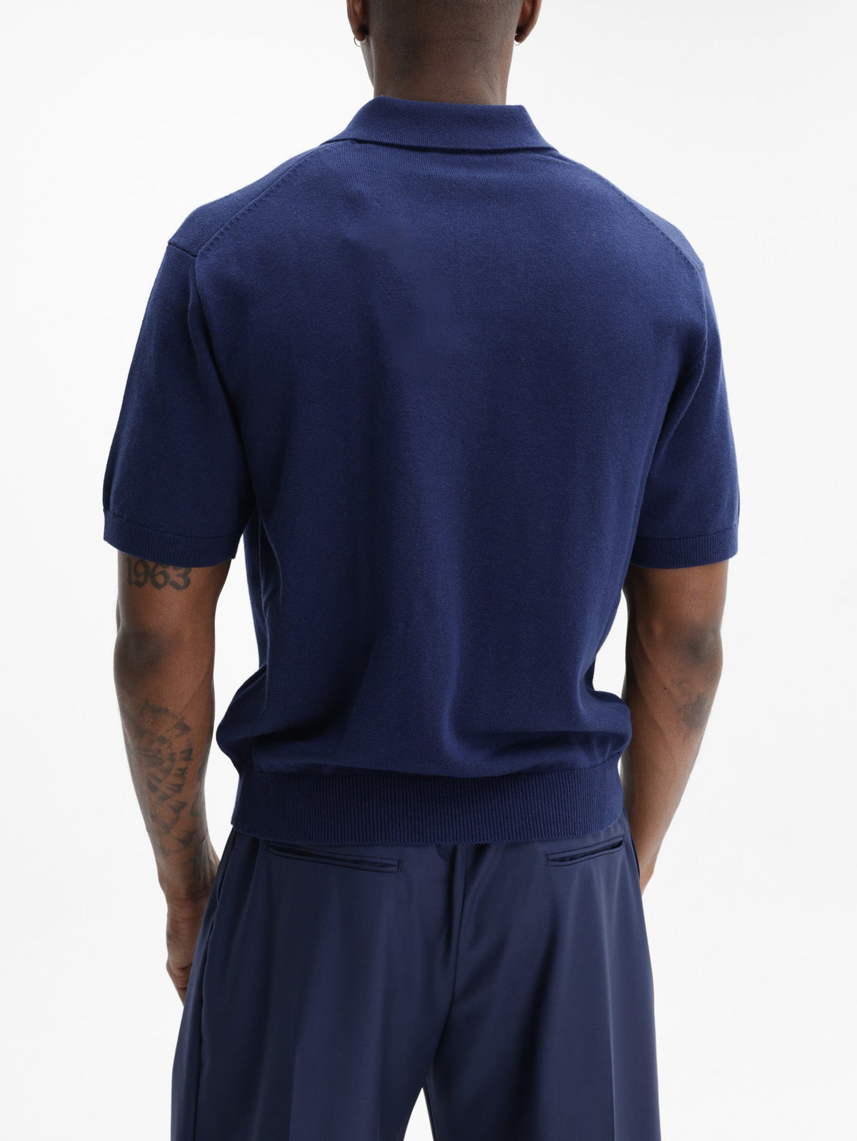 Kenzo T-Shirt Knitted White  Tulip Blue/Black