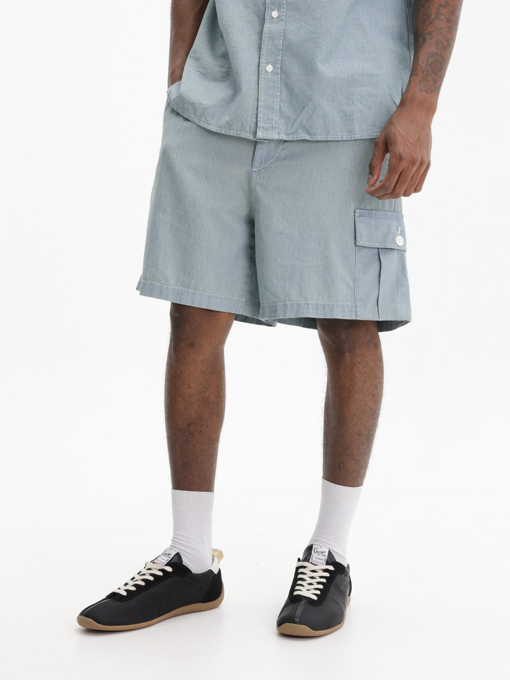 Kenzo Shorts Sounds Cargo Stone Light Blue