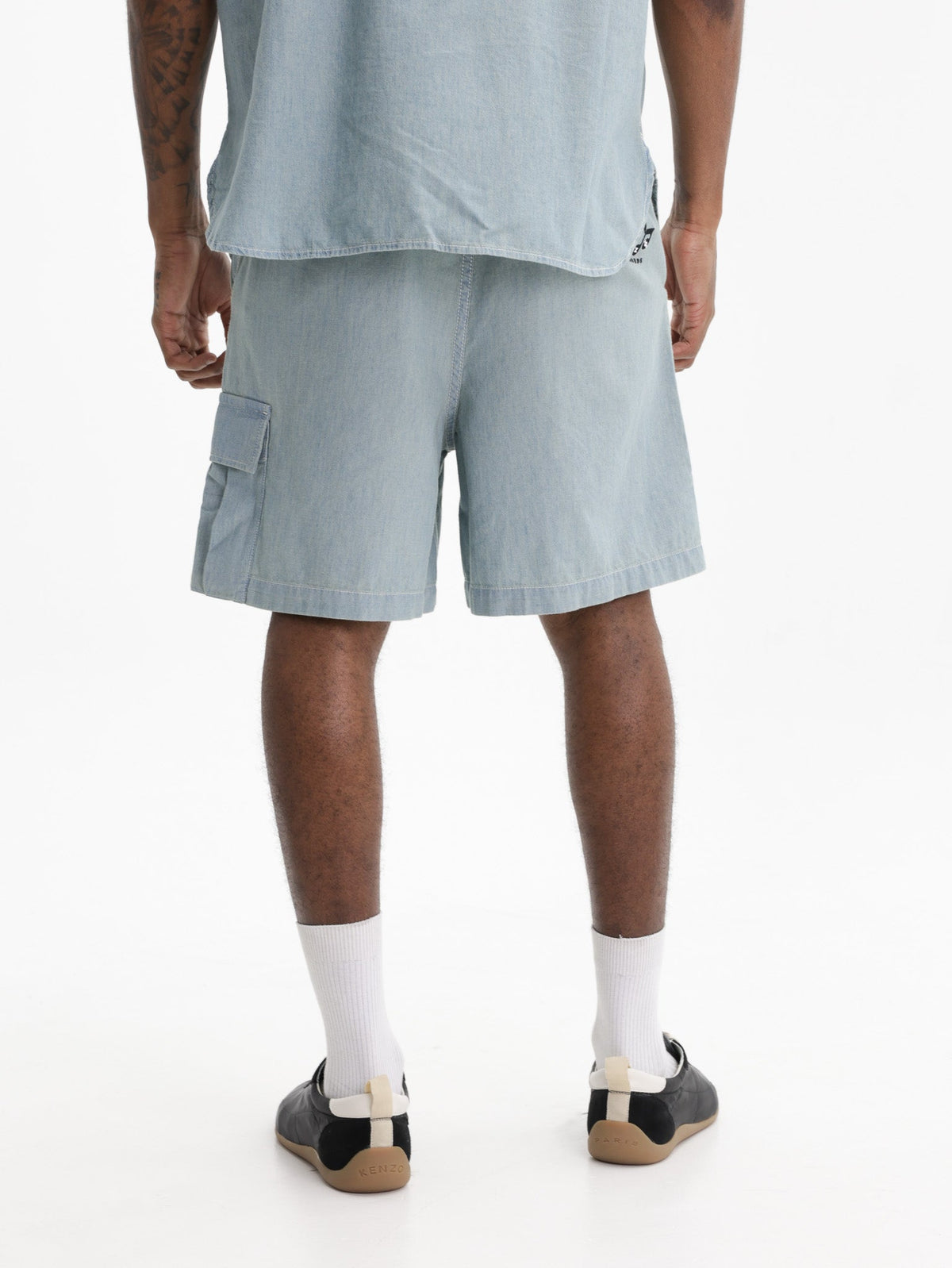 Kenzo Shorts Sounds Cargo Stone Light Blue
