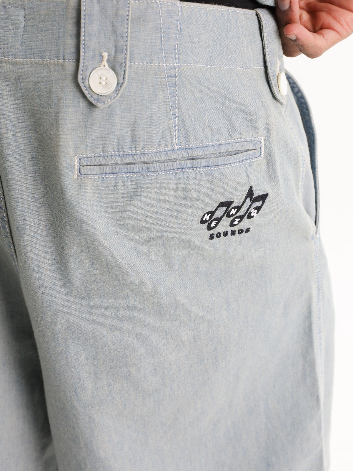 Kenzo Shorts Sounds Cargo Stone Light Blue