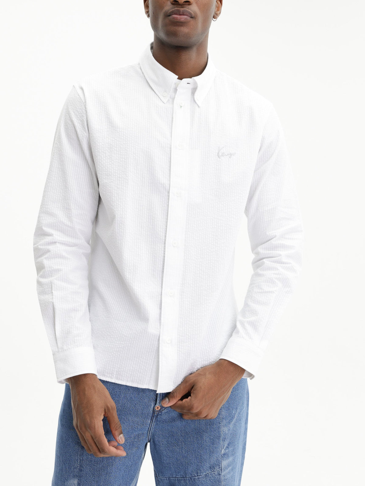 Kenzo Shirt Signature Casual Ls White