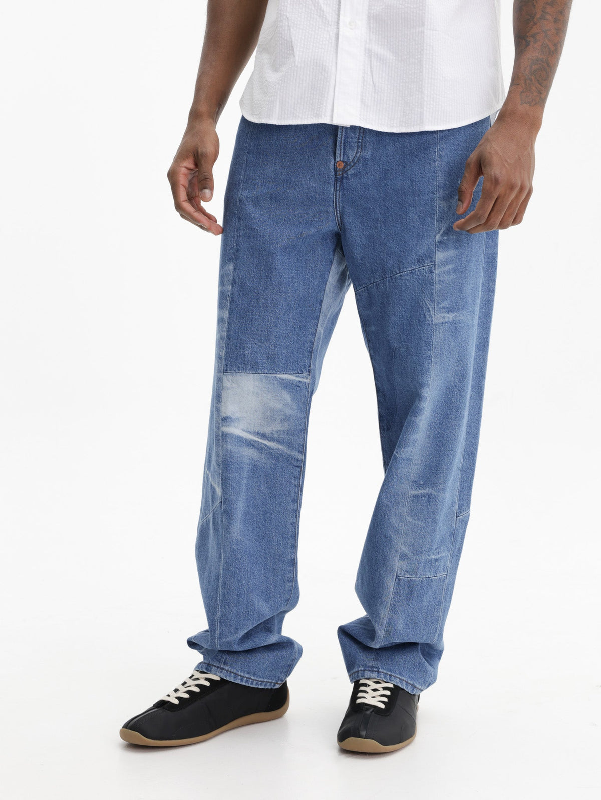 Kenzo Pants Bleached Blue Stone  Denim