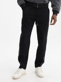 Iceberg Pants White Stripe Leg Black