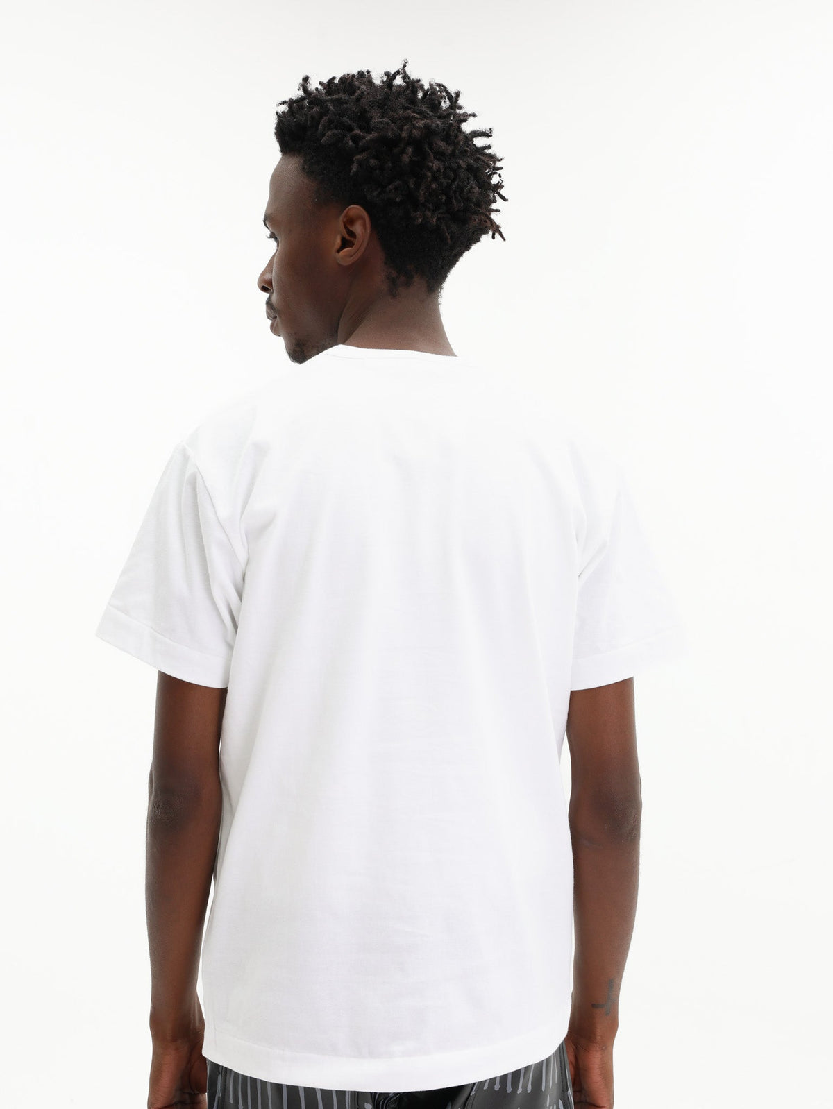 Comme Des Garcons T-Shirt Play Logo Print White