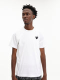 Comme Des Garcons T-Shirt Play Black Heart White