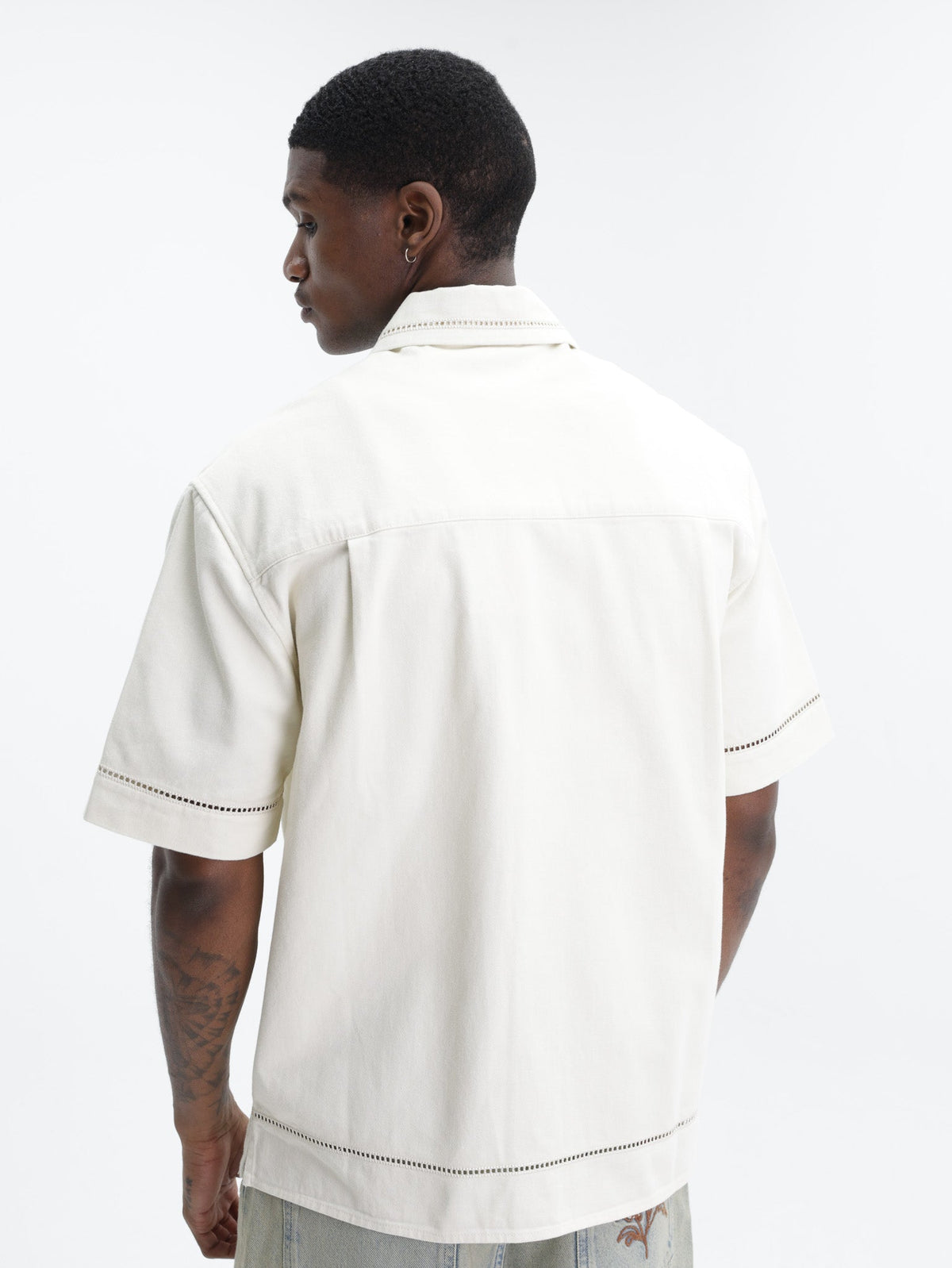 Drole Shirt Broderie D Miroir Coton Off White