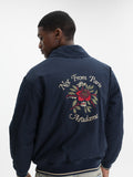 Drole Jacket Bomber Slogan Rose Navy
