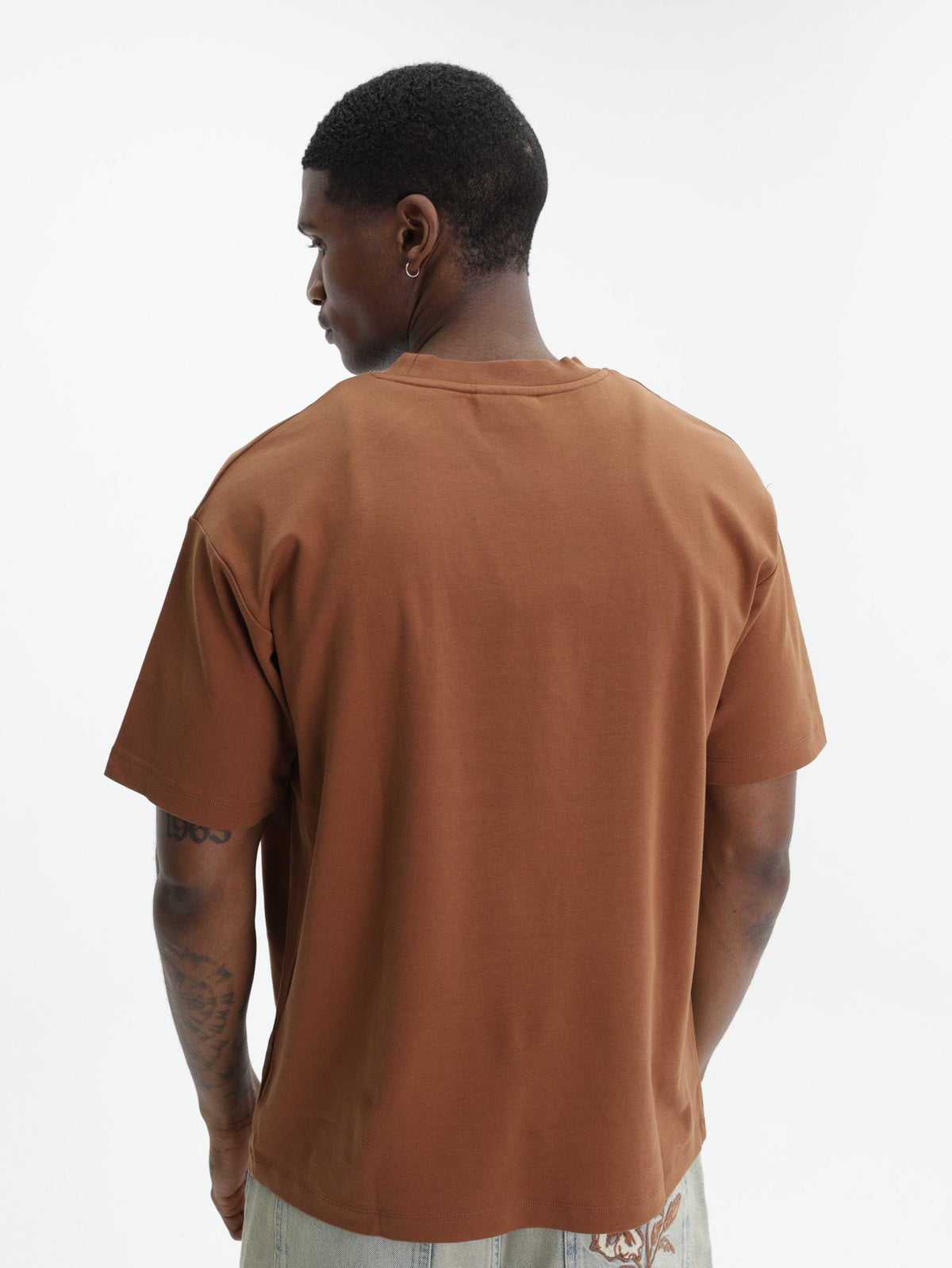 Drole T-Shirt Rum Labels Brown