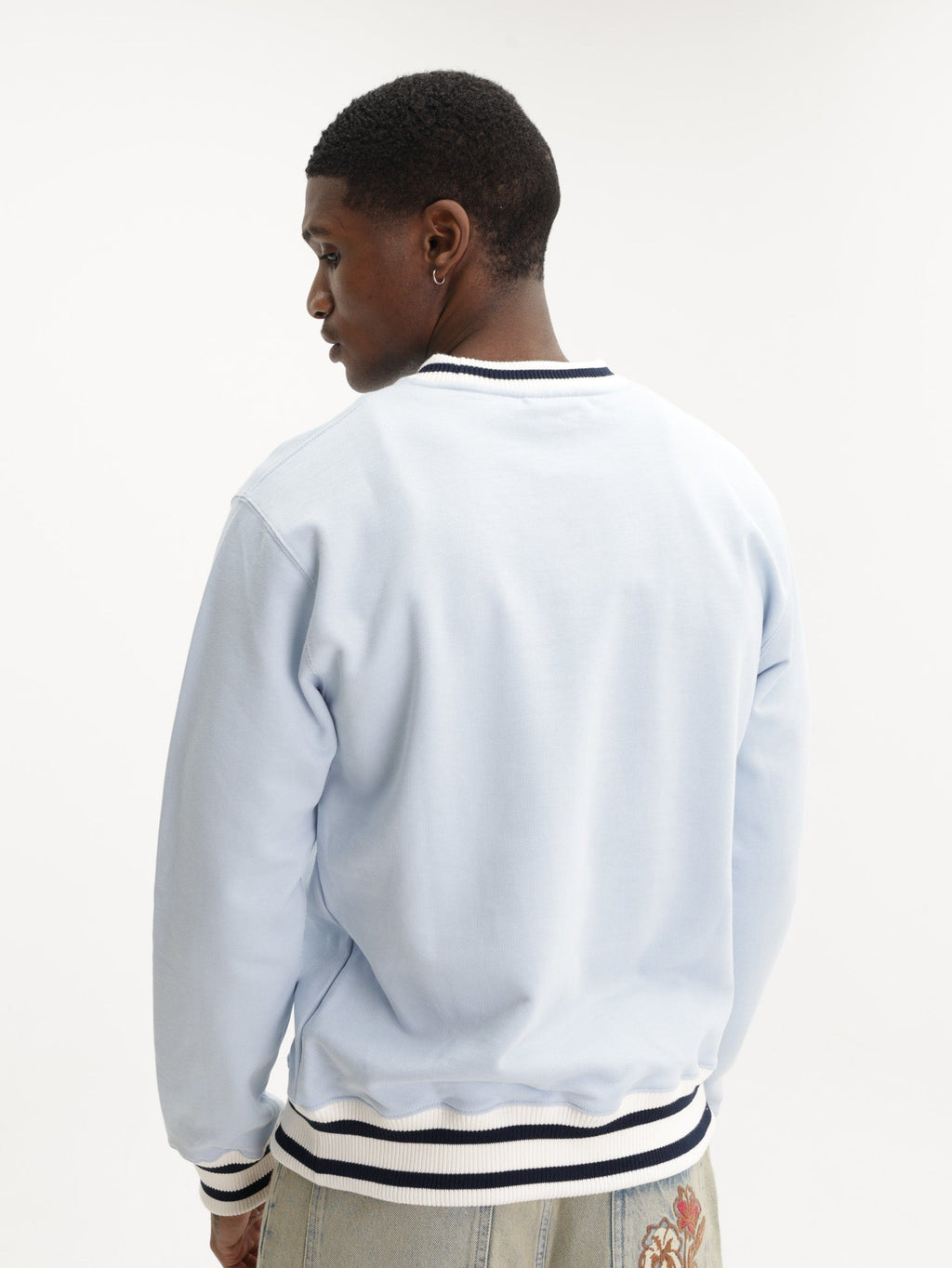 Drole Sweater Slogan Sport Light Blue
