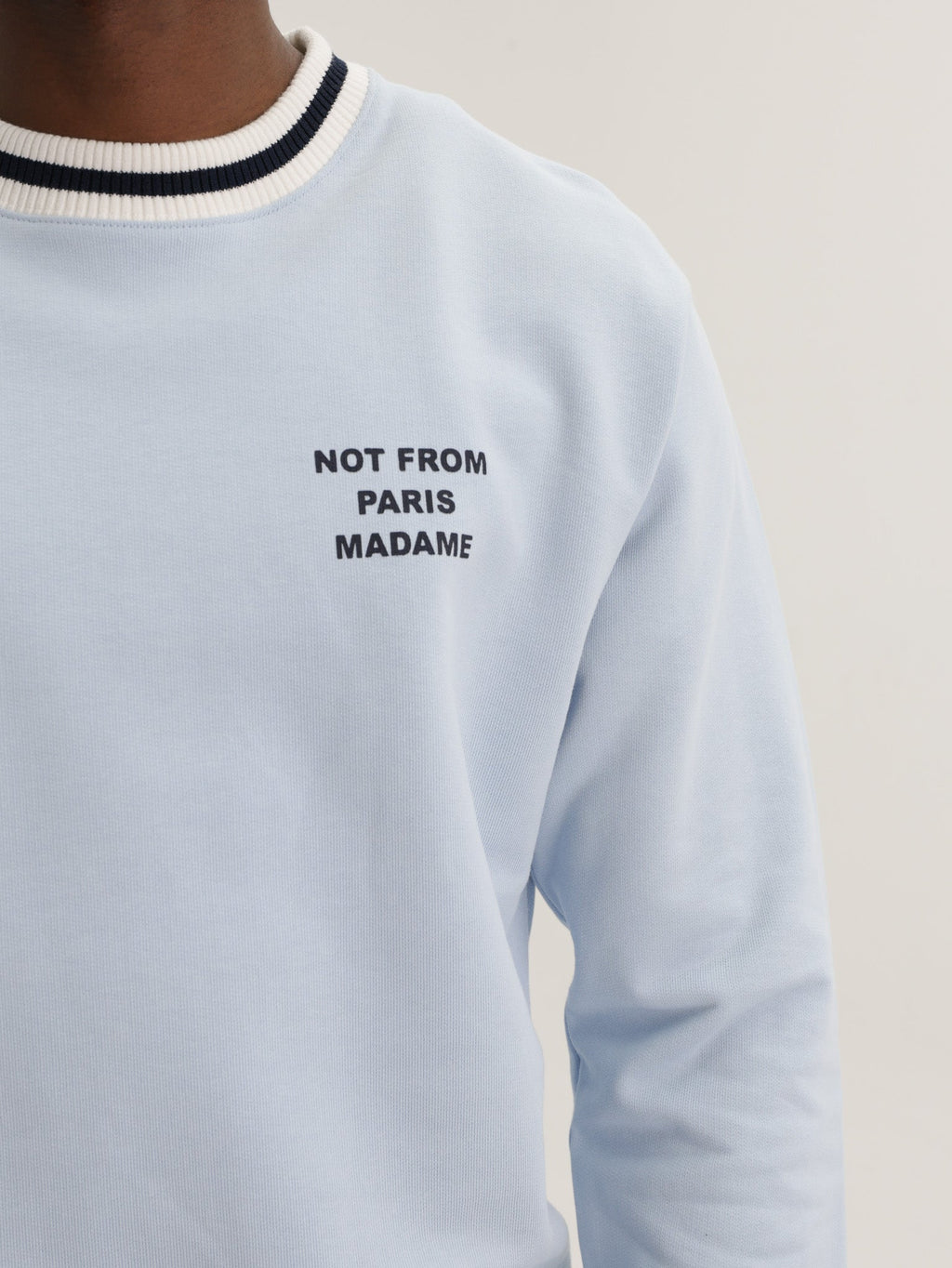 Drole Sweater Slogan Sport Light Blue