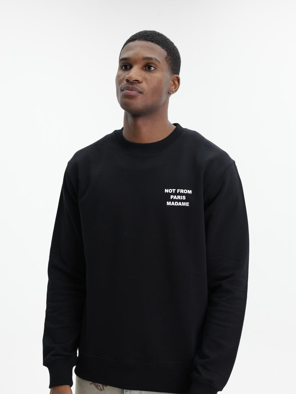 Drole Sweater Bold Slogan Black