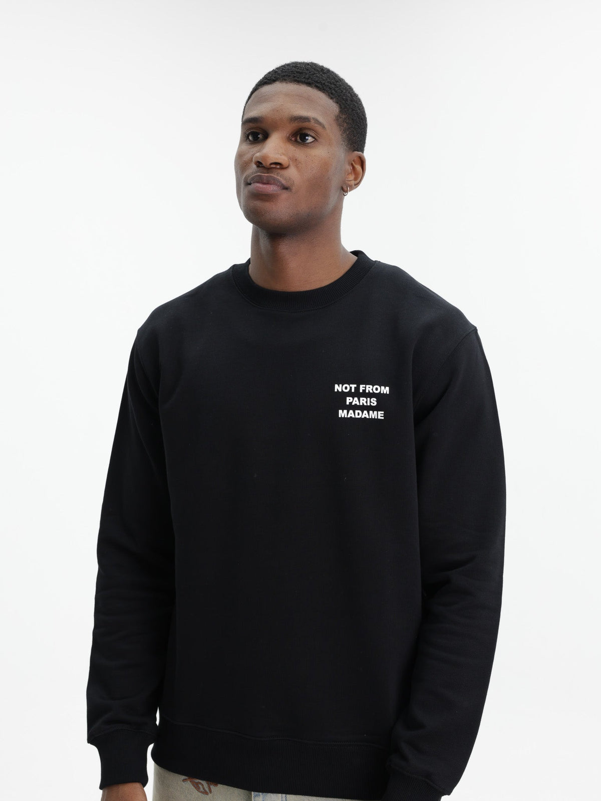 Drole Sweater Bold Slogan Black