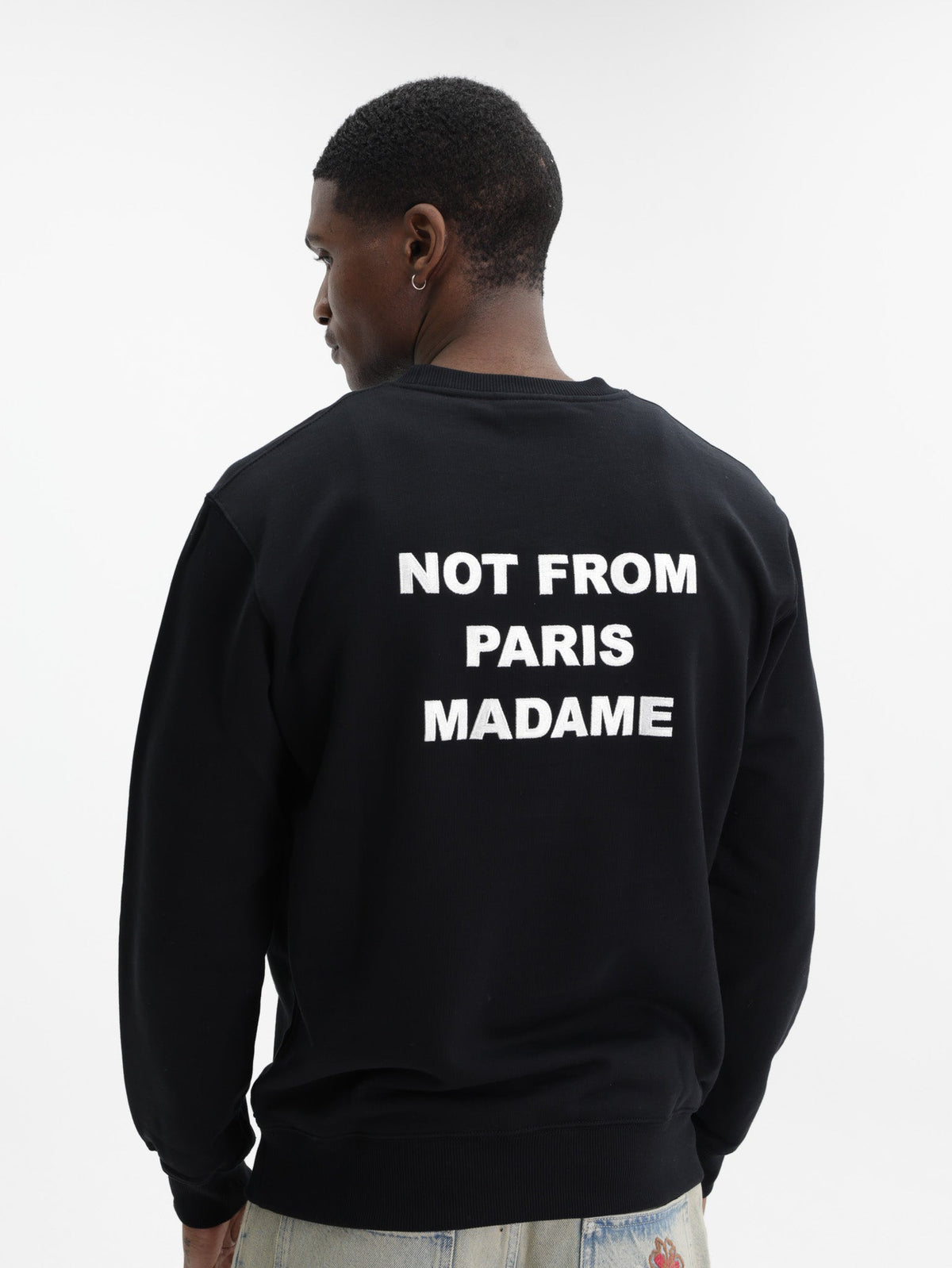 Drole Sweater Bold Slogan Black