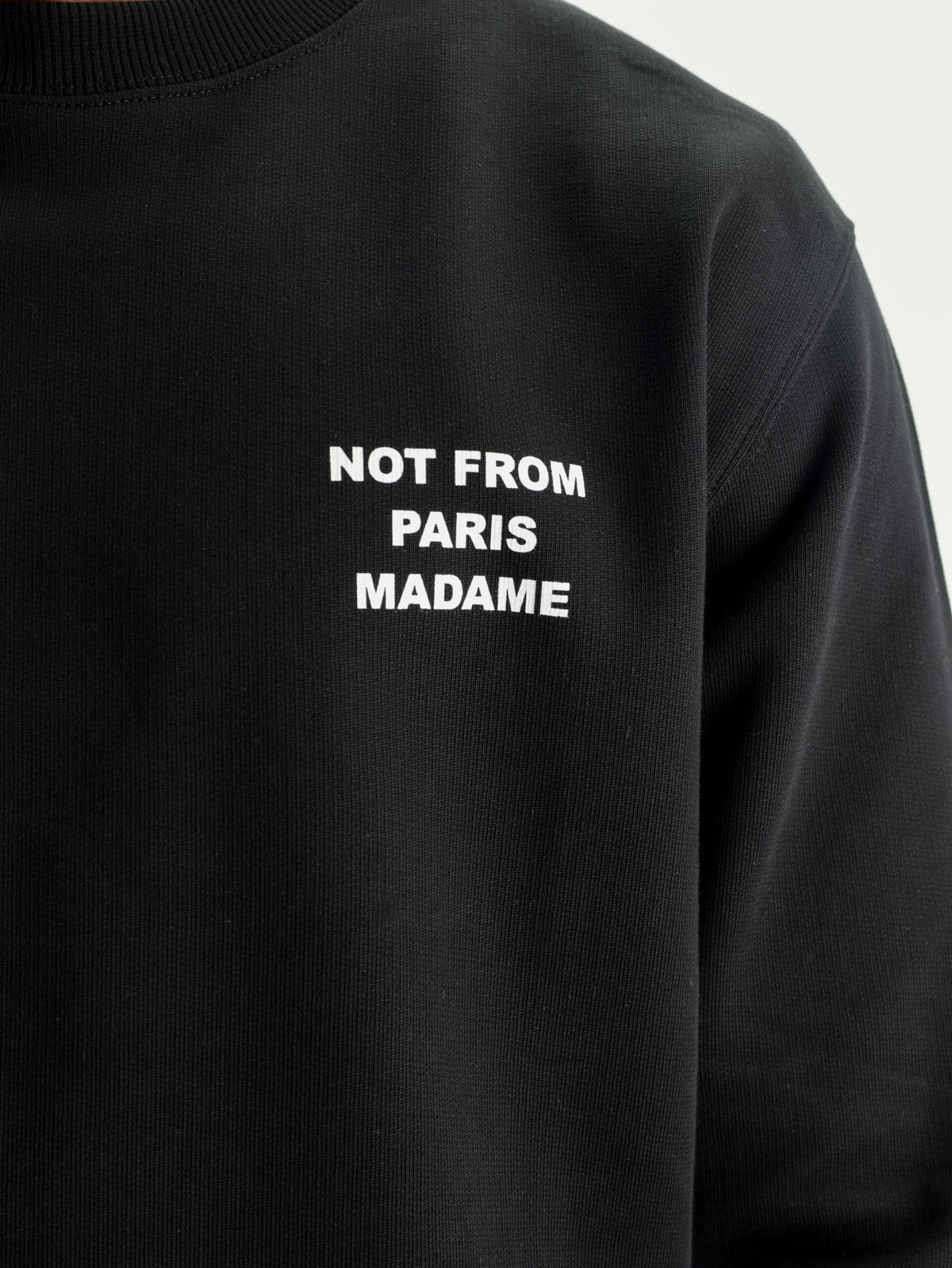 Drole Sweater Bold Slogan Black
