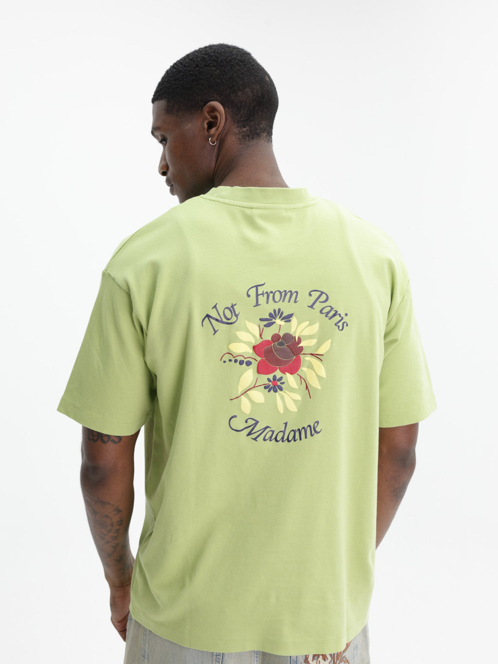 Drole T-Shirt Slogan Rose Light Olive