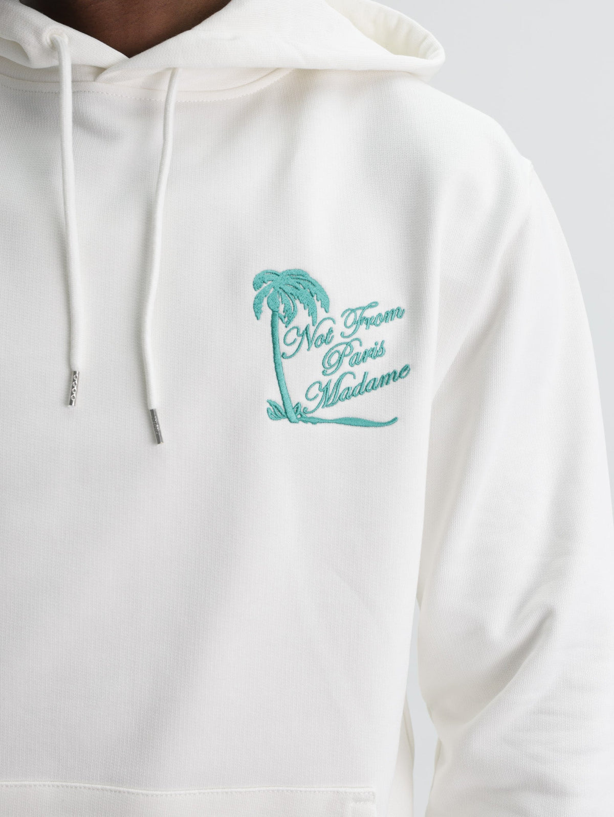 Drole Hoodie Slogan Palmier Off White