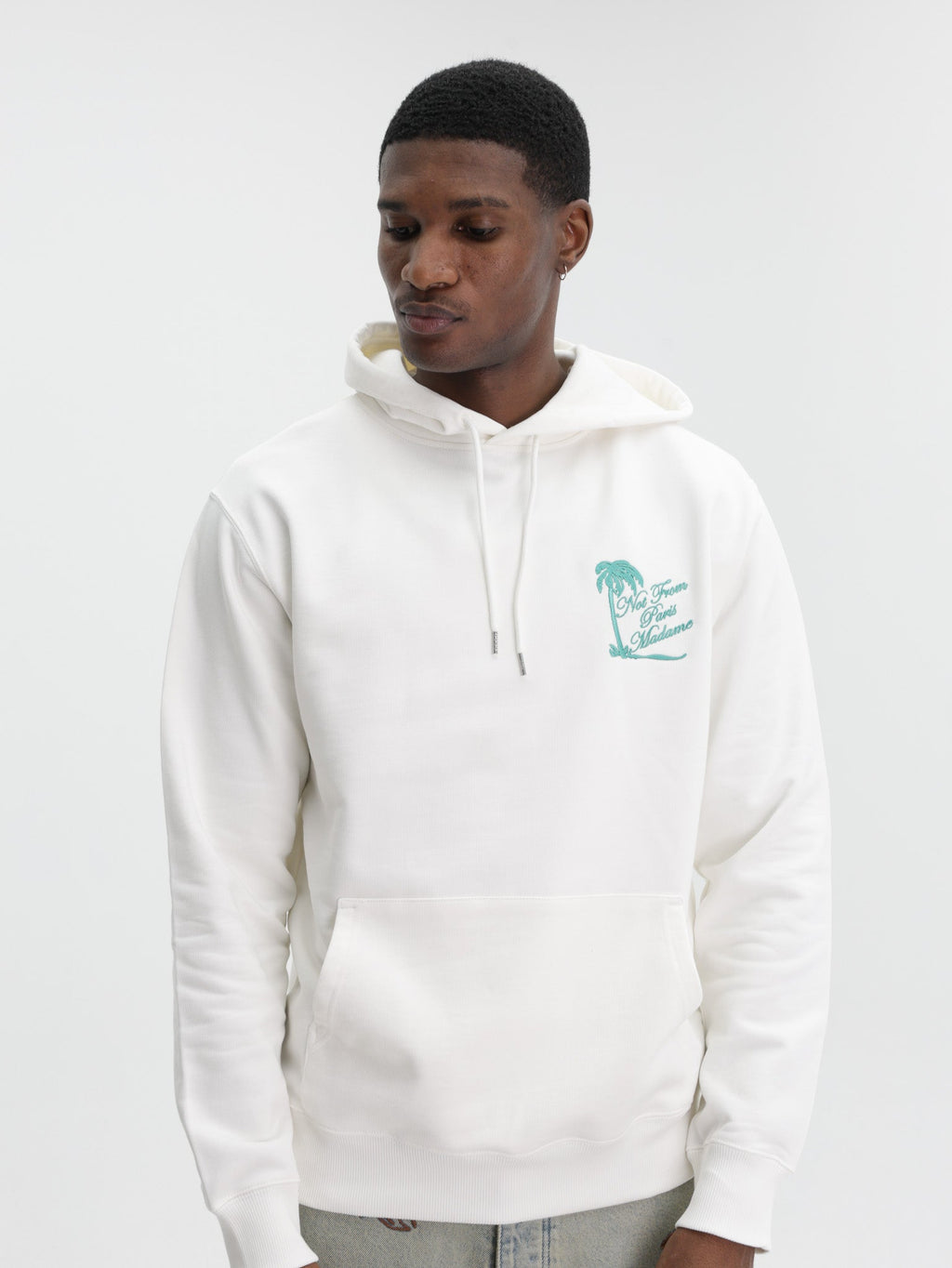 Drole Hoodie Slogan Palmier Off White