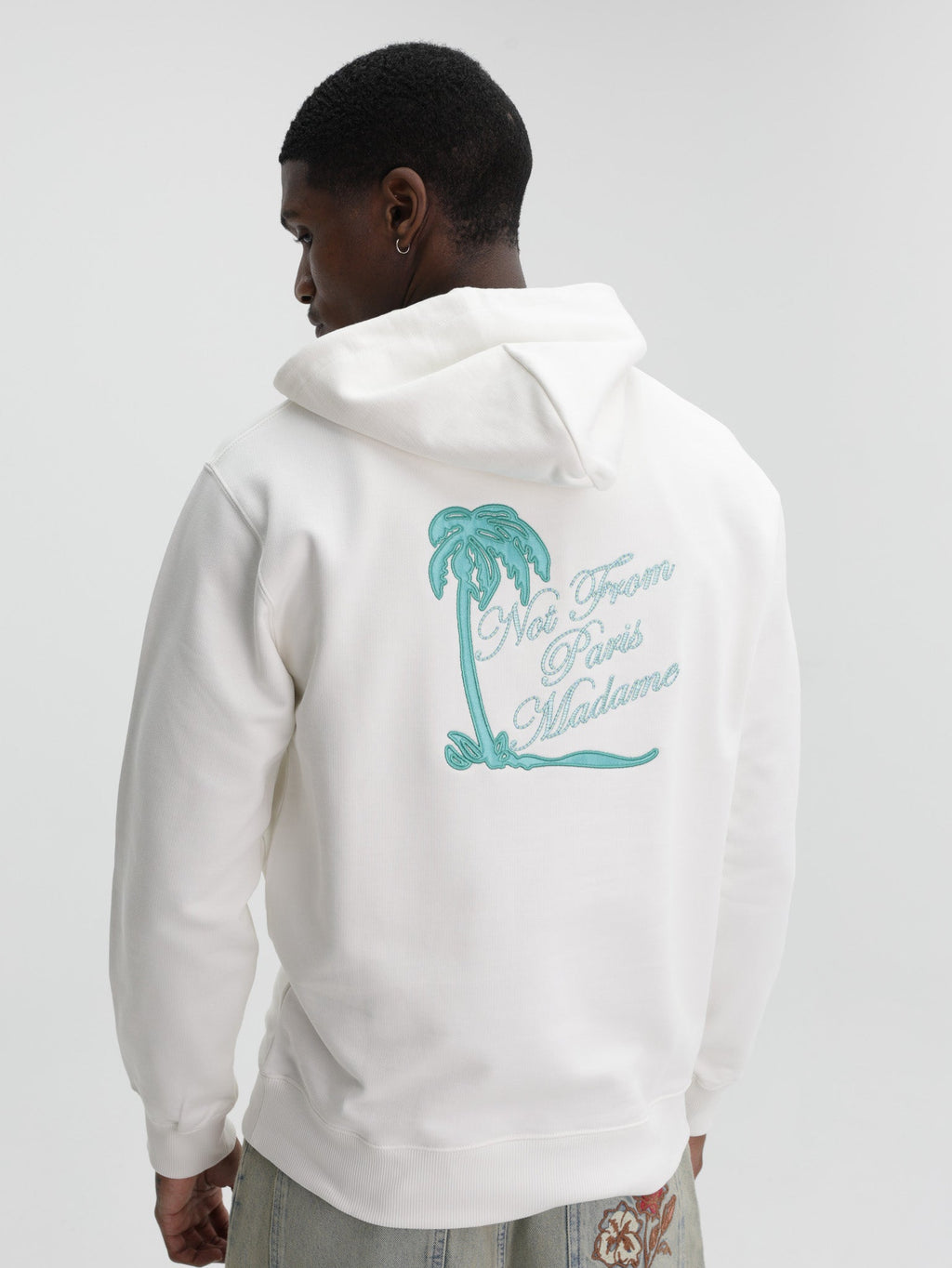 Drole Hoodie Slogan Palmier Off White