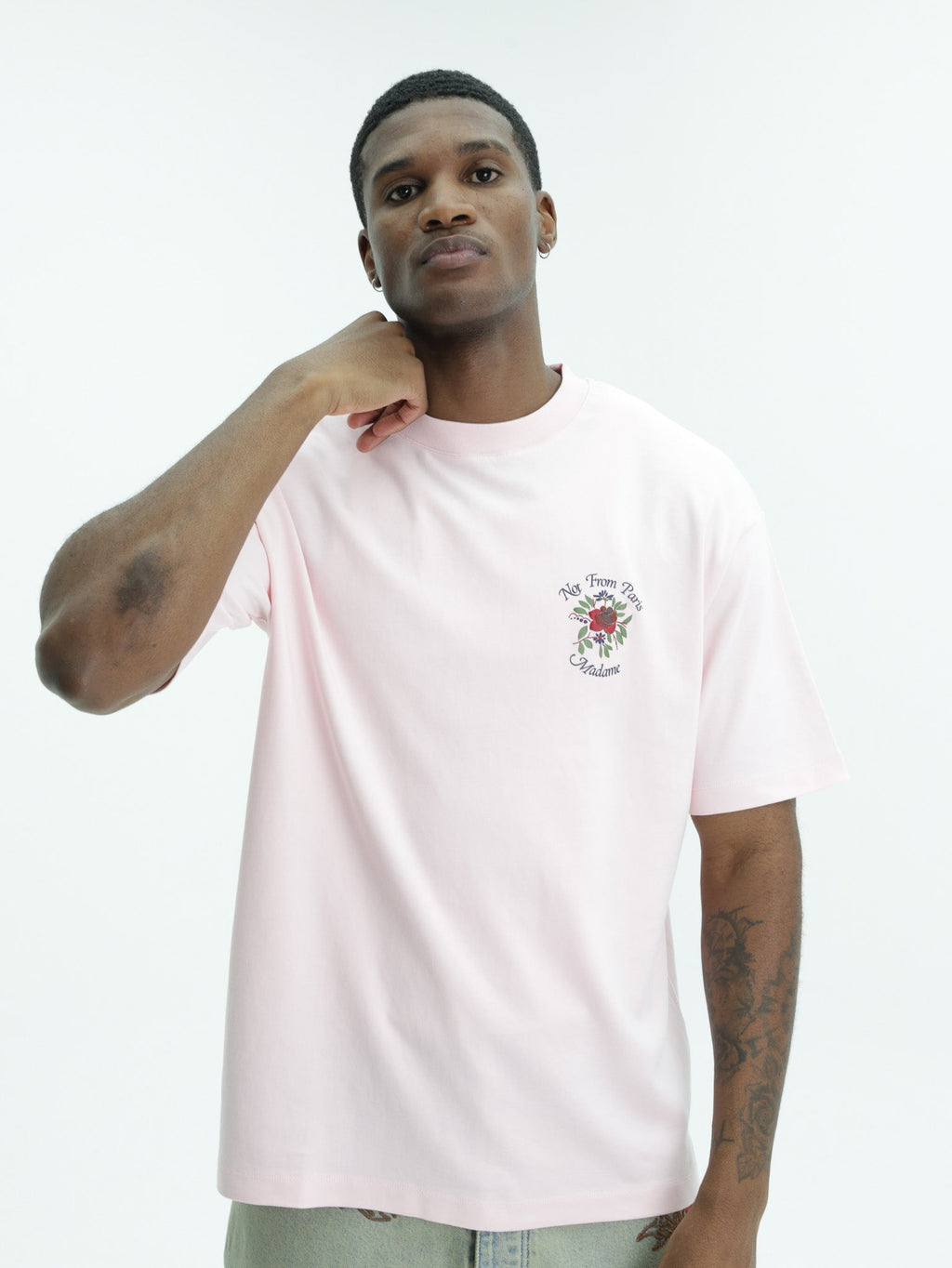 Drole T-Shirt Slogan Rose Light Pink