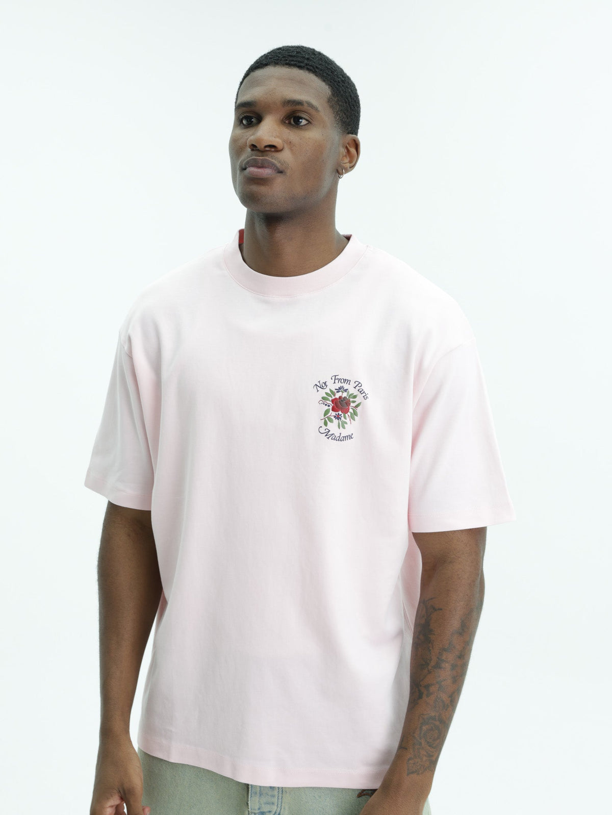Drole T-Shirt Slogan Rose Light Pink