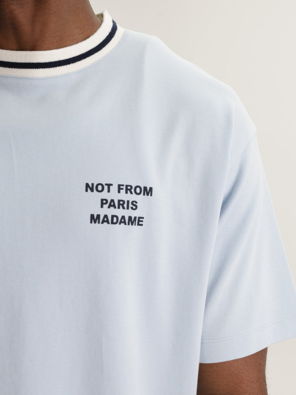 Drole T-Shirt Slogan Sport Light Blue