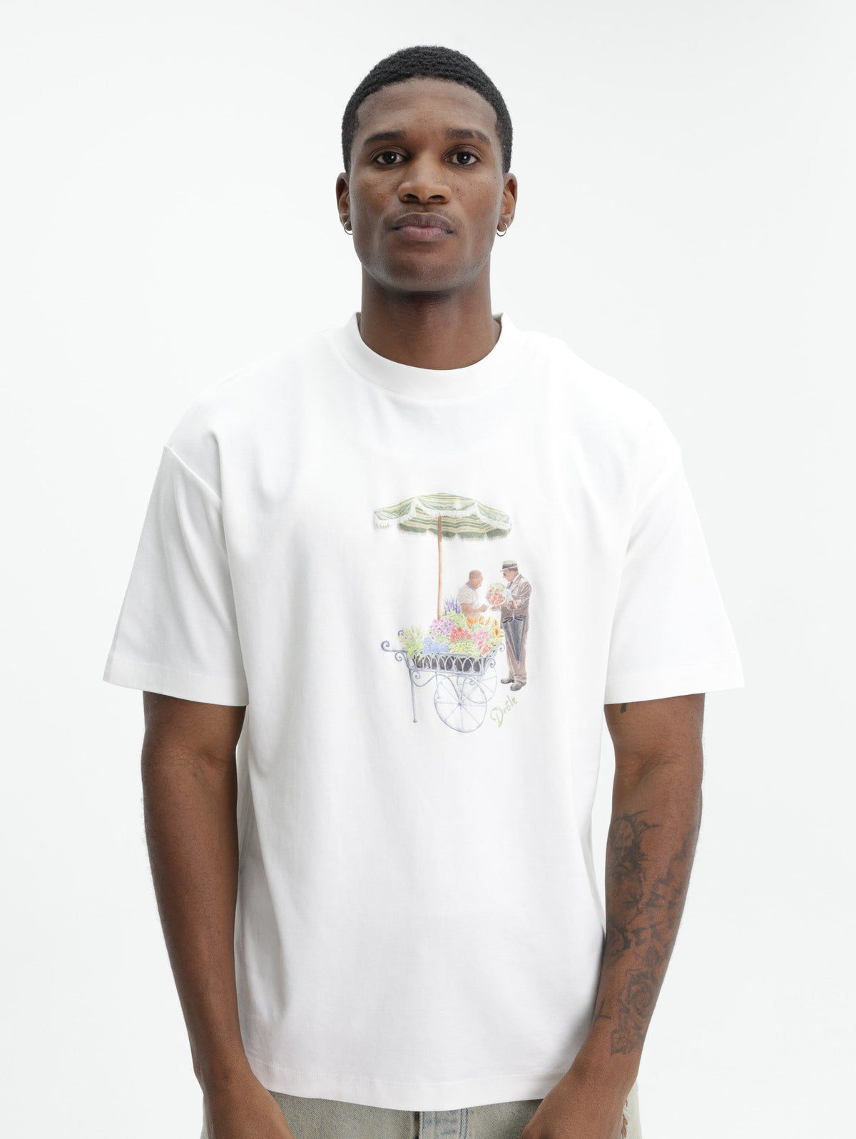 Drole T-Shirt Fleuriste Off White