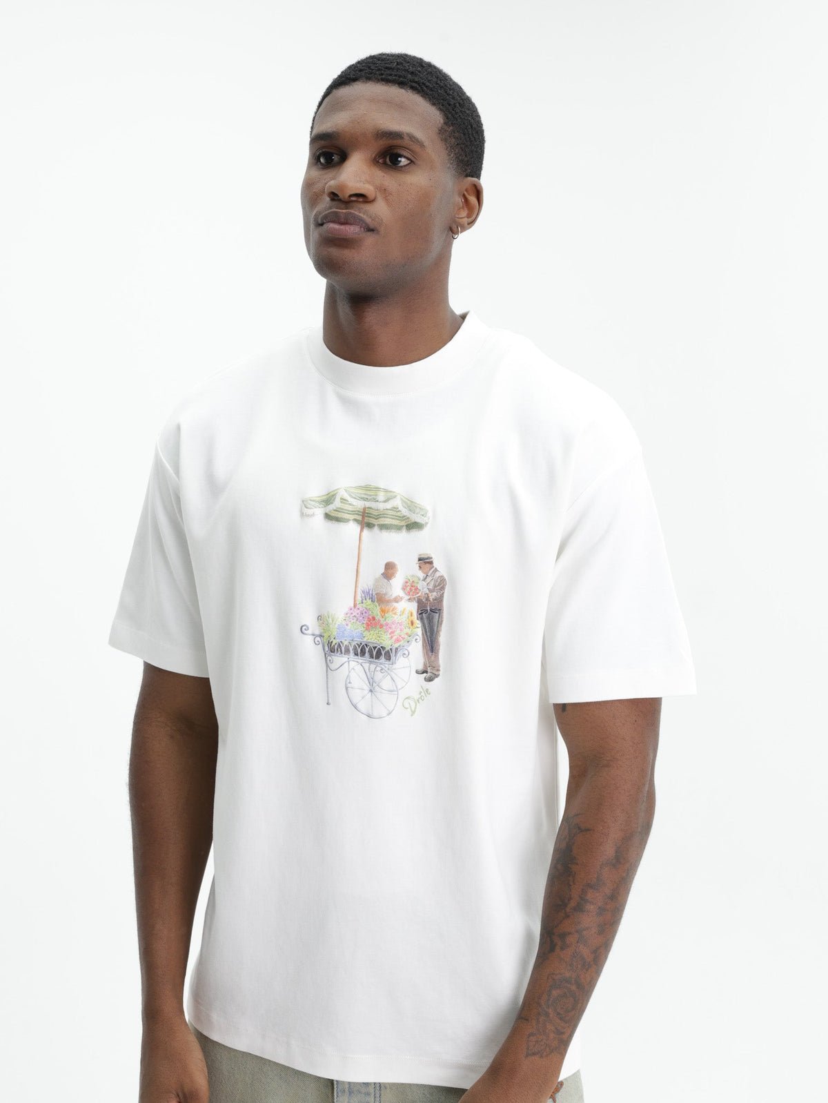 Drole T-Shirt Fleuriste Off White