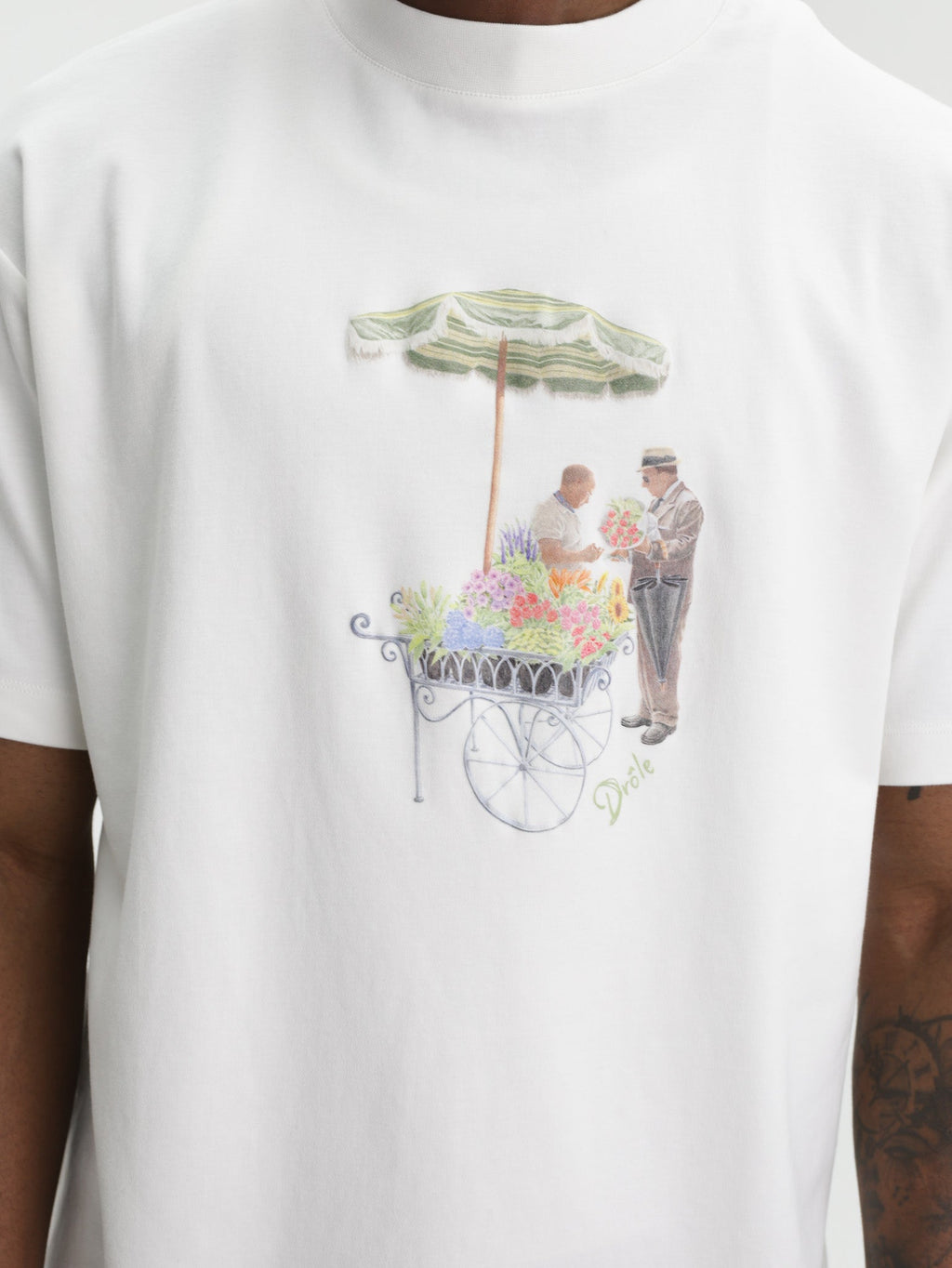 Drole T-Shirt Fleuriste Off White