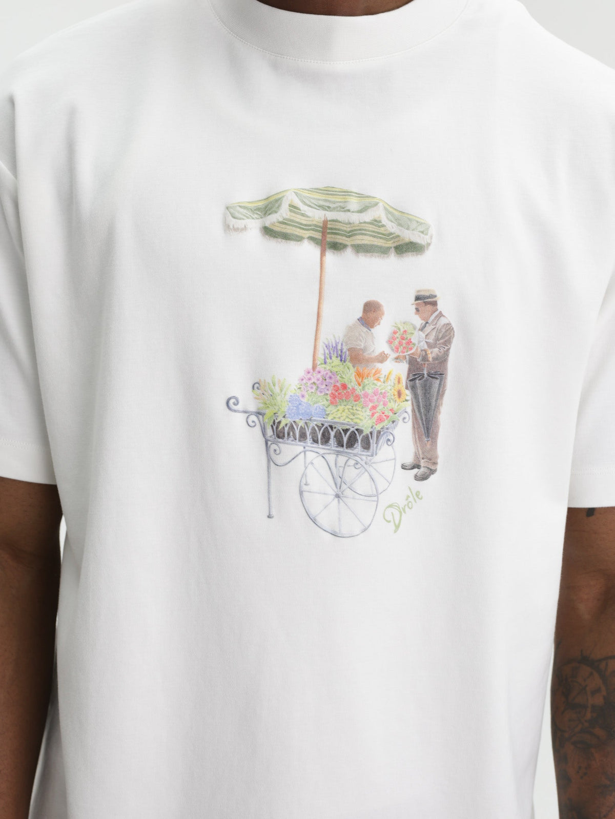 Drole T-Shirt Fleuriste Off White