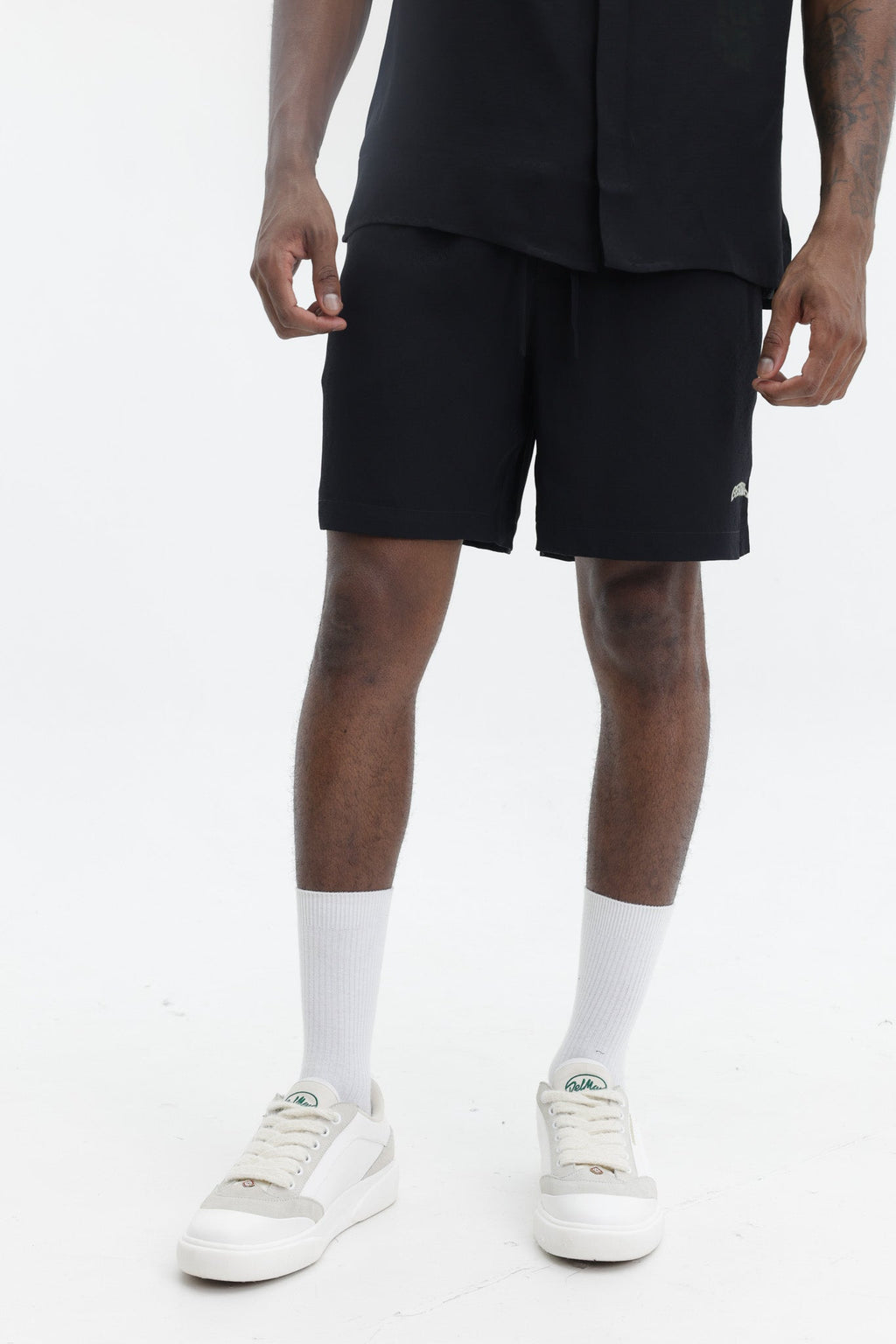 Casablanca Monogram Jacquard Volcano Silk Shorts Black