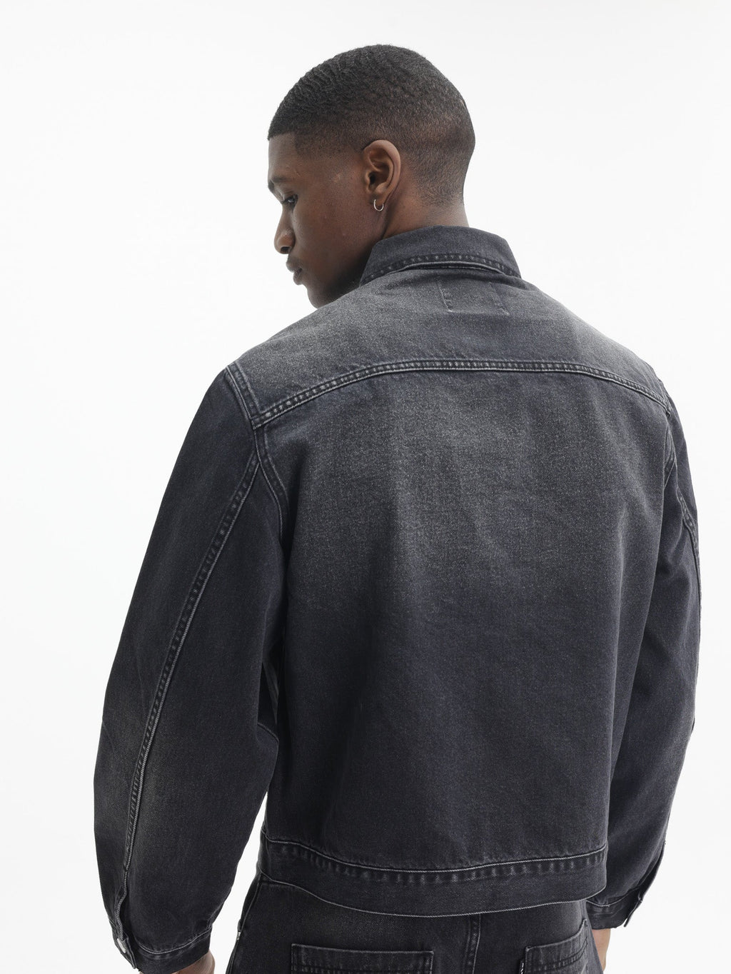 Arte Jacket Pocket Denim Faded Black