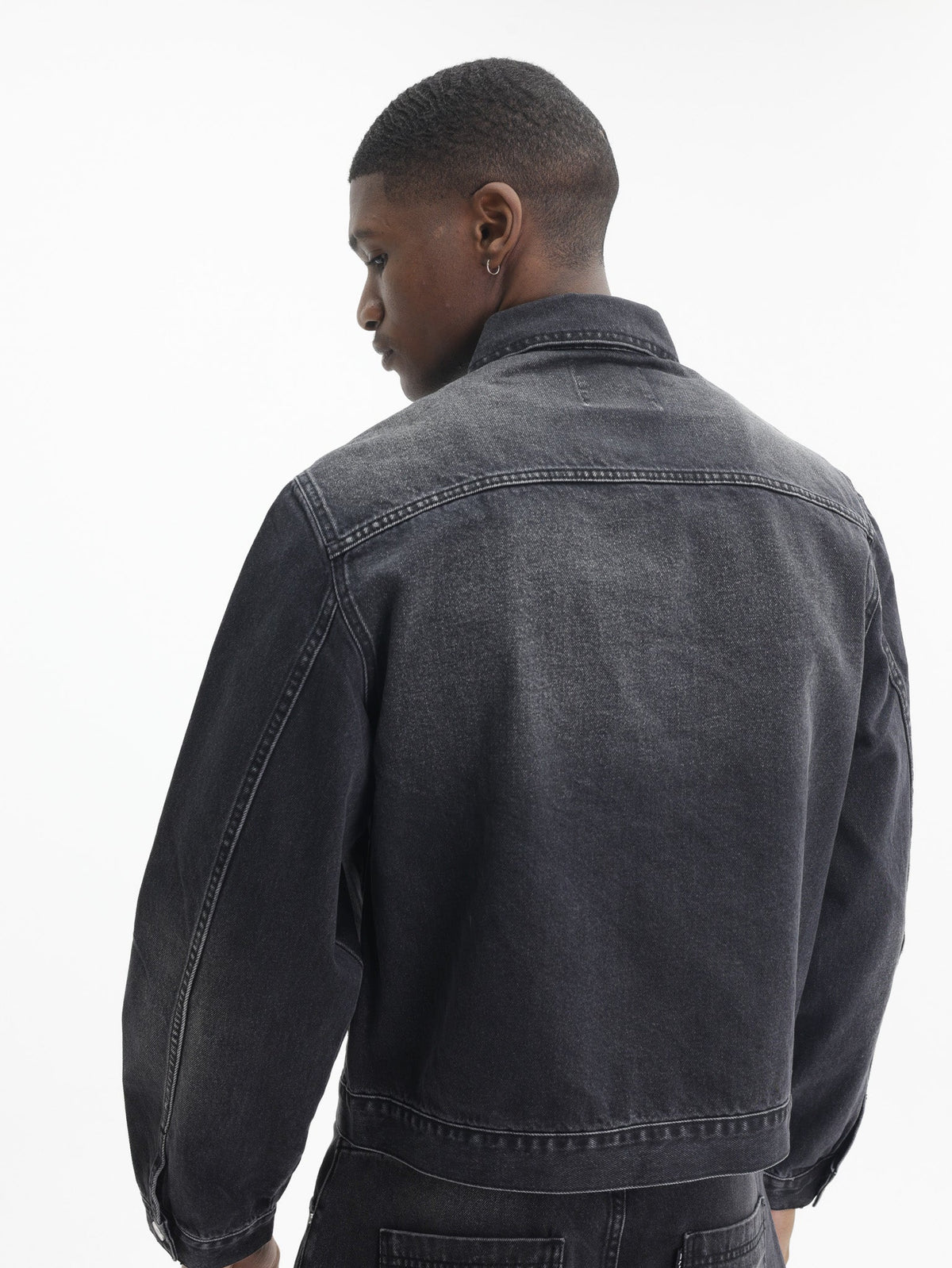 Arte Jacket Pocket Denim Faded Black