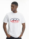 Arte T-Shirt Circle Red Logo White