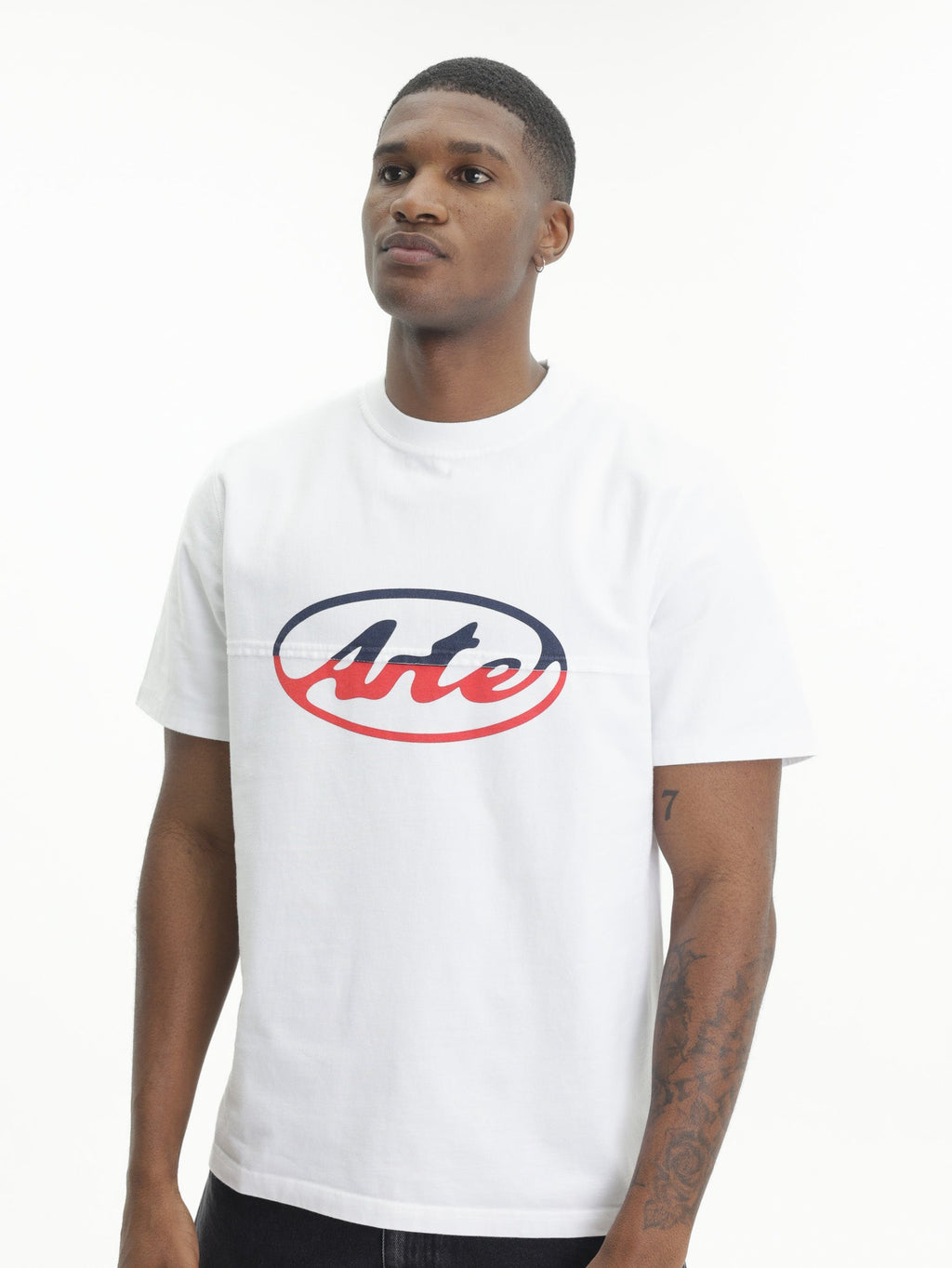 Arte T-Shirt Circle Red Logo White