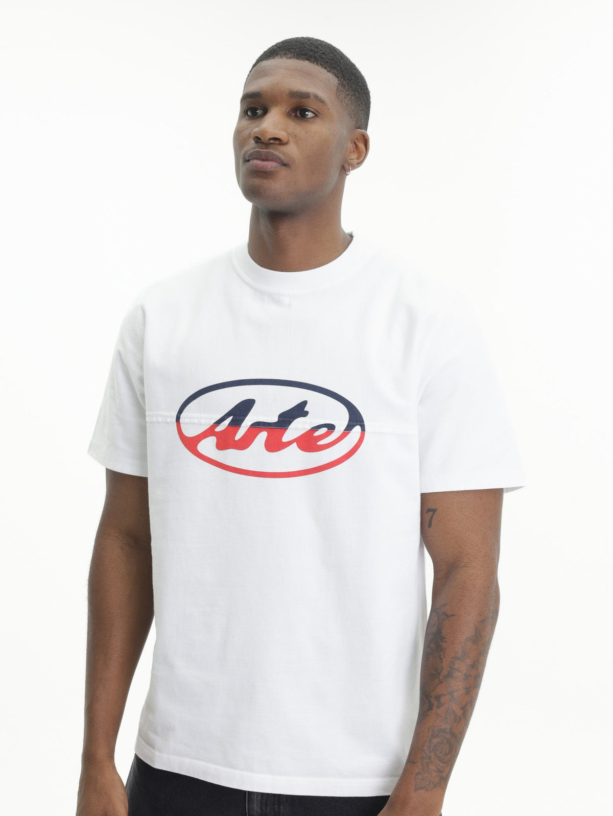 Arte T-Shirt Circle Red Logo White