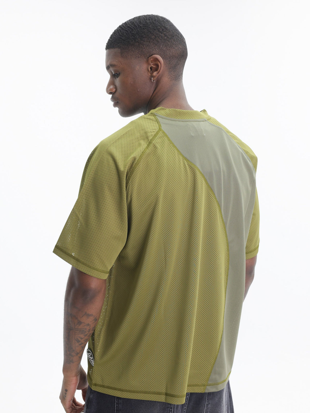Arte T-Shirt Multi Mesh V-Neck Green