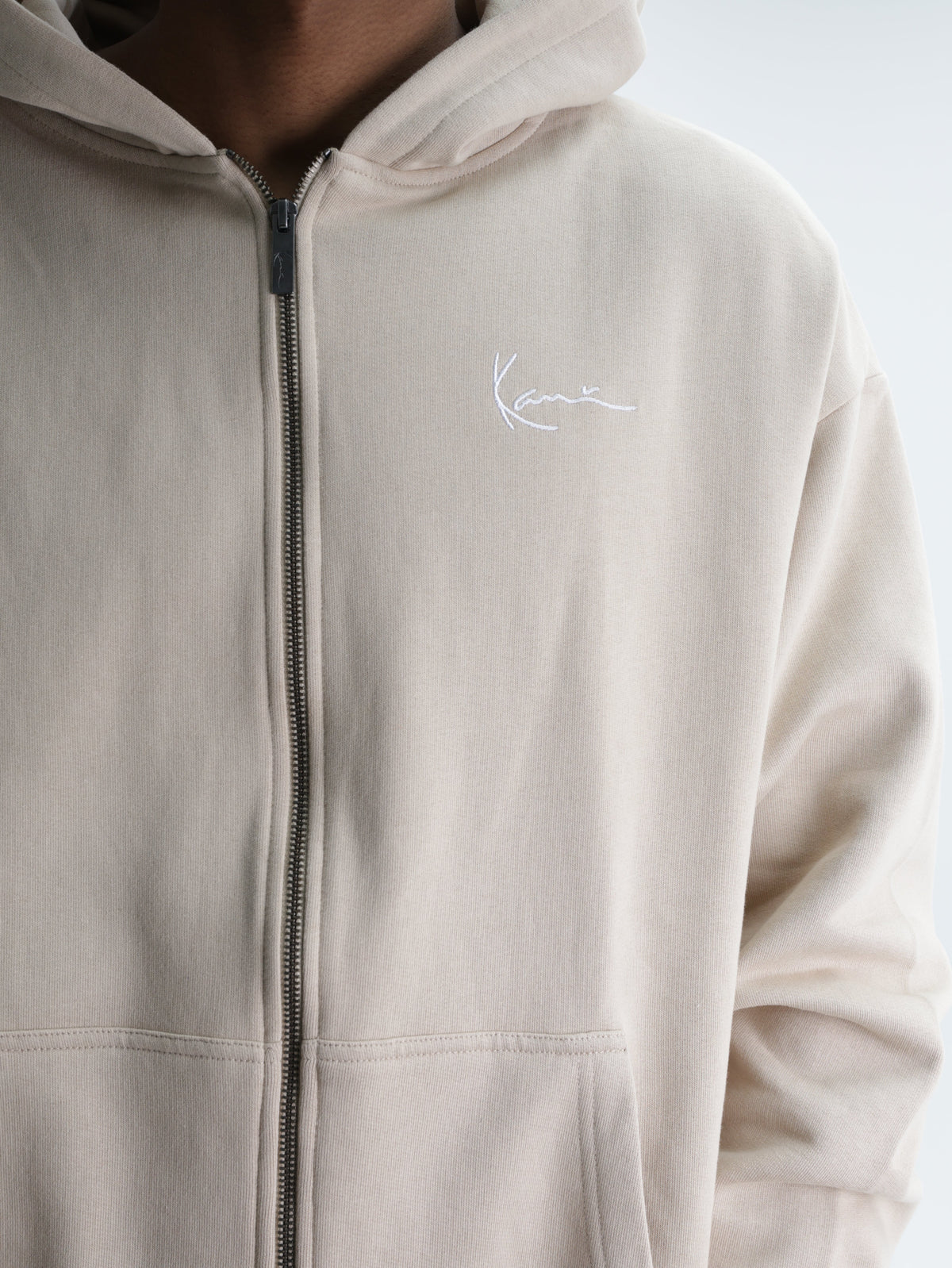 KARL KANI HOODIE ZIP UP TAUPE