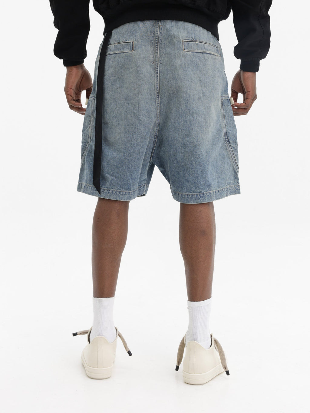 Rick Owens Shorts Zipped Pockets Denim