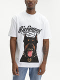 John Richmond T-Shirt Doberman Print Logo White