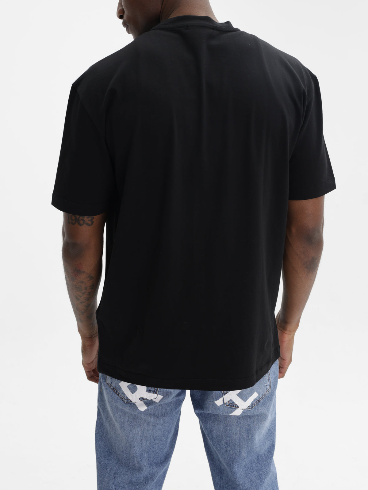 John Richmond T-Shirt Doberman Print Logo Black
