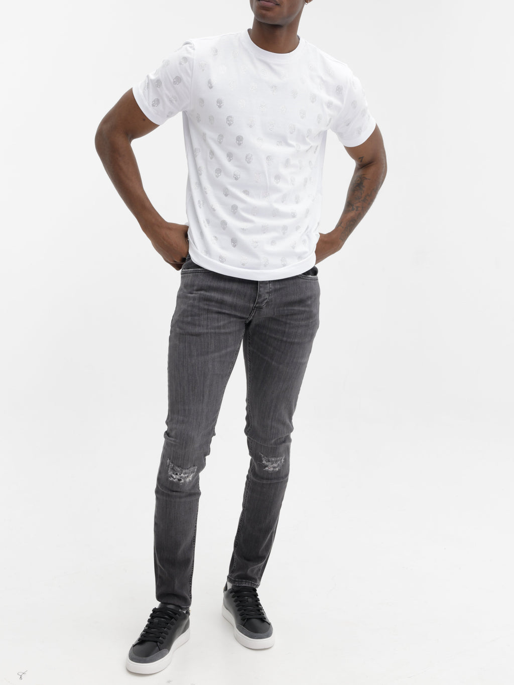 John Richmond T-Shirt Dotted Glitter White