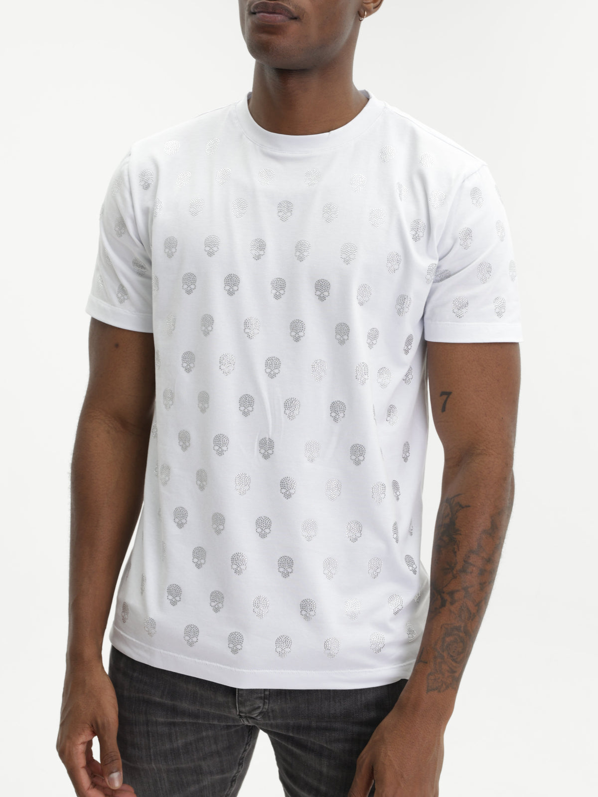 John Richmond T-Shirt Dotted Glitter White