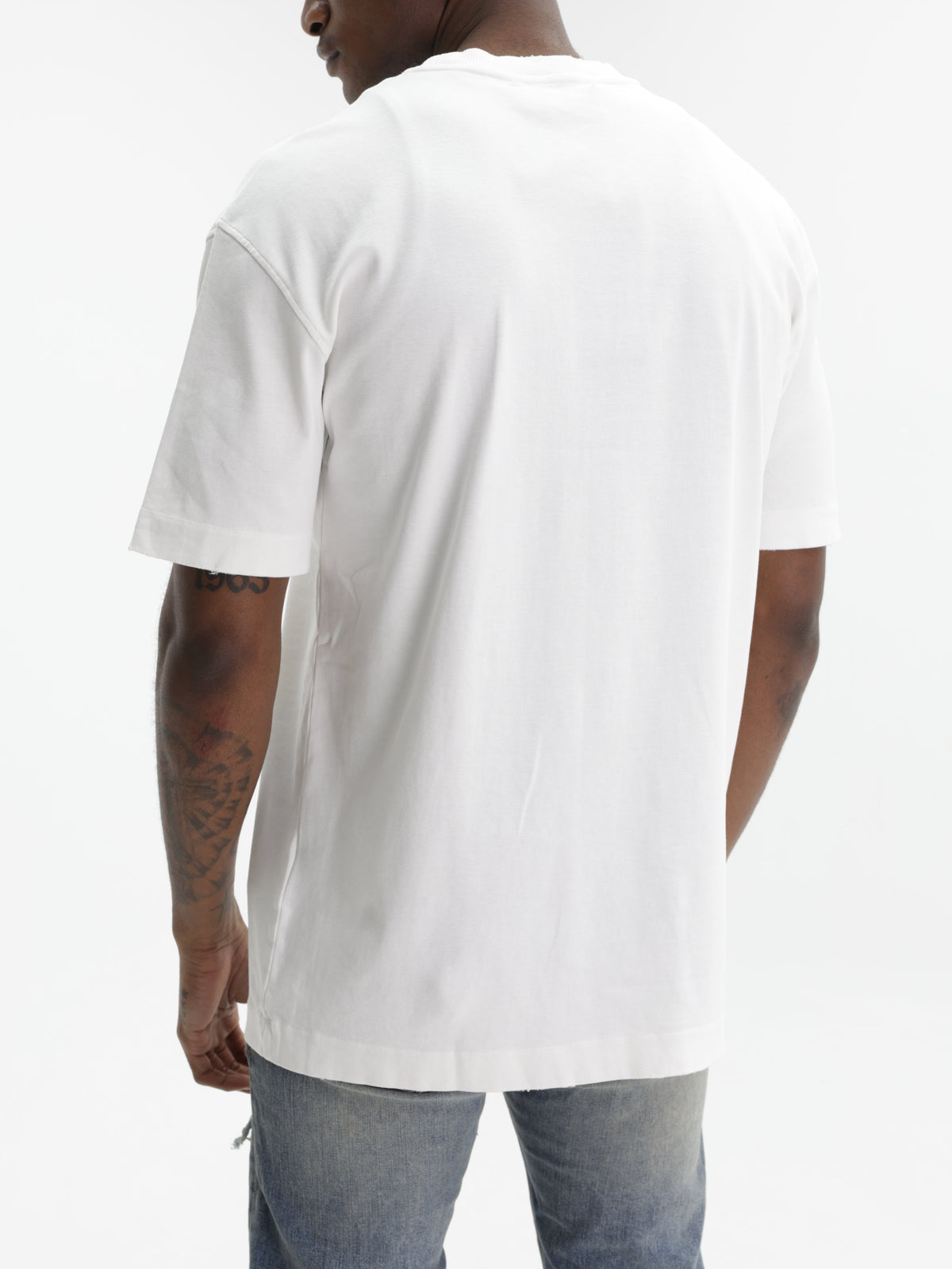 John Richmond T-Shirt Gold Rich Logo White