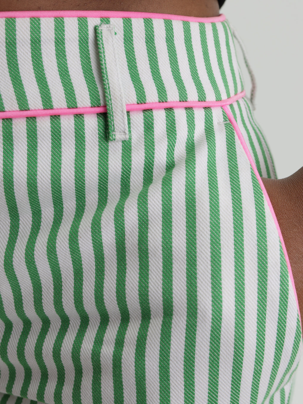 Chiara Ferragni Shorts Stripes Green-White